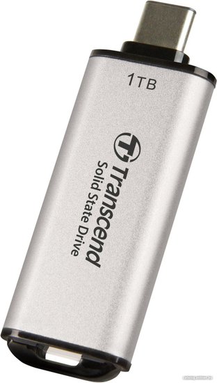 External SSD USB 3.2 Gen2 (10 Gbит/с) Transcend ESD300 1ТБ серебристый TS1TESD300S
