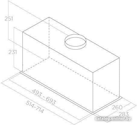 Кухонная вытяжка Elica Fold BL MAT/A/72 PRF0181961