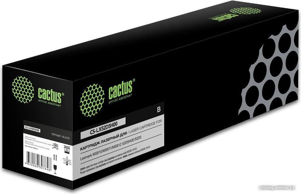 Картридж Cactus CS-LX52D5H00 (52D5H00) черный (25000 стр.)