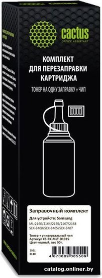 Тонер Cactus CS-RK-MLT-D101S (Samsung ML-2160/SCX-3400) черный 90гр. с чипом