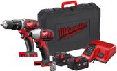 Набор электроинструментов Milwaukee M18 BPP2C-402C 4933443552 (шуруповерт, винтоверт, 2 АКБ, кейс)