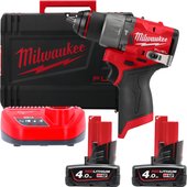 Дрель-шуруповёрт Milwaukee M12 FUEL M12FPD2-402X 4933479869 (с 2-мя АКБ 4 Ач, кейс)