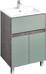 Тумба с умывальником Акватон Форест 60 1A2782K0FR9C0 (дуб рошелье/сумеречный голубой)