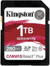 Micro SD 1024Gb Kingston SDXC UHS-II Canvas React Plus 280 МБ/с Class 10 SDR2V6/1TB 1 шт. без адаптера