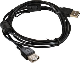 Удлинитель ExeGate EX-CCF-USB2-AMAF-1.8F (USB2.0 Am/Af, позолоченные контакты, ферритовые кольца, 1.8м) EX294761RUS