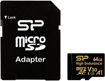 Micro SD 64GB Silicon Power Superior Pro microSDXC SP064GBSTXDV3V1HSP A1, V30, UHS-I Class 3 (U3