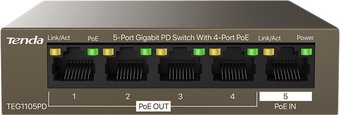 Switch Tenda 5-port TEG1105PD