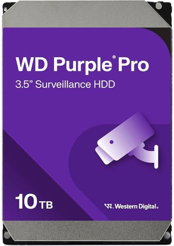 Жесткий диск Western Digital Purple Pro HDD 3.5  SATA 10Tb, 7200 rpm, 512MB buffer (DV&NVR + AI), WD102PURP, 1 year Western Digital WD102PURP WD102PURP Western Digital WD102PURP