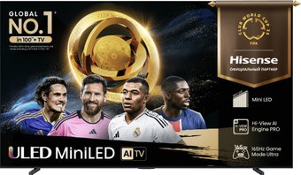 Телевизор 100" Hisense 100U7Q Mini-LED черный