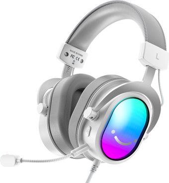 Наушники Fifine H16W 7.1, съемный микрофон, White-Grey