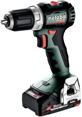 Дрель-шуруповерт METABO BS 18 L BL, 2Ач, с двумя аккумуляторами [613155500]