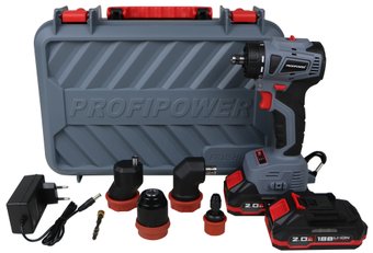 Дрель-шуруповерт PROFIPOWER MKBL-18BM (с 2 АКБ, со сменными насадками, З/У, в кейсе) E0250