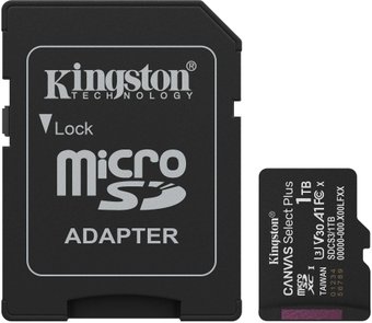 Micro SD 1TB Kingston SDCS3/1TB Canvas Select Plus + adapter
