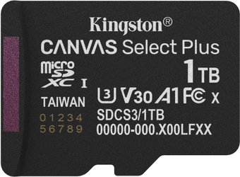 Micro SD 1TB Kingston SDCS3/1TBSP Canvas Select Plus w/o adapter