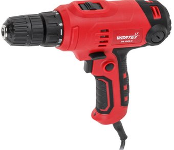 Дрель-шуруповерт Wortex LX DR 1025 D (400 Вт, 30 Нм, БЗП 0.8-10 мм, 4 м шнур) 1335878