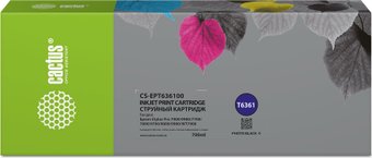 Картридж Cactus CS-EPT636100 (T6361) черный (700 мл)