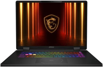Ноутбук MSI Crosshair 18 HX AI A2XWGKG-022XRU Intel Core Ultra 9 275HX, 32Gb, 1024Gb, NVIDIA GeForce RTX5070 (8 Gb), 18" 2560x1600 240Гц IPS, noOS (9S7-184111-022)