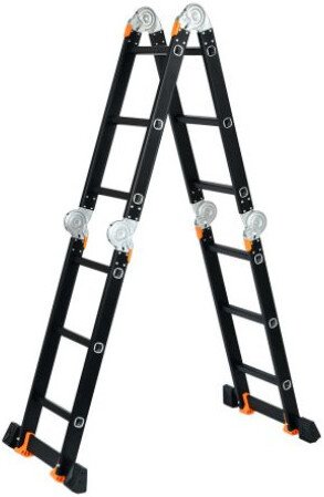 Лестница STARTUL BLACK LINE ST9930-05 алюм. многофункц.4х5 ступ.(стрем.-283см,лестн.-580см) 15,5кг
