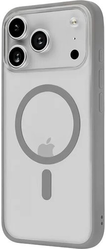 Чехол (клип-кейс) uBear для Apple iPhone 17 Pro Max Cloud Mag Case with MagSafe серый/прозрачный CS CS580GR69PMT-I25M