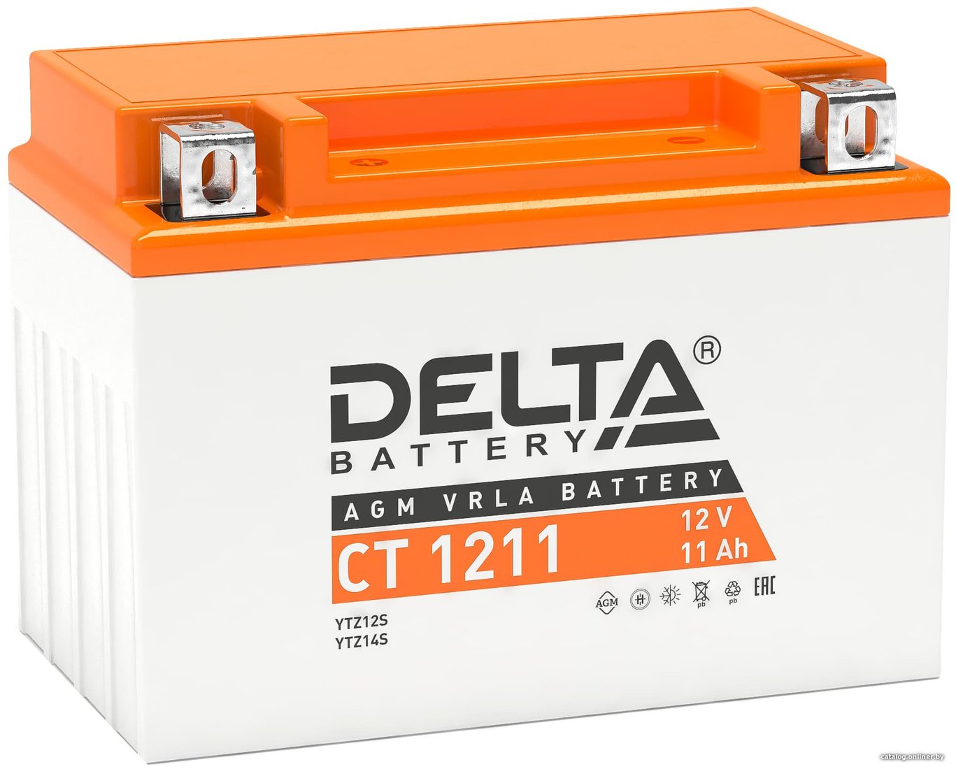 Мотоциклетный аккумулятор Delta CT 1211 12В/11Ач