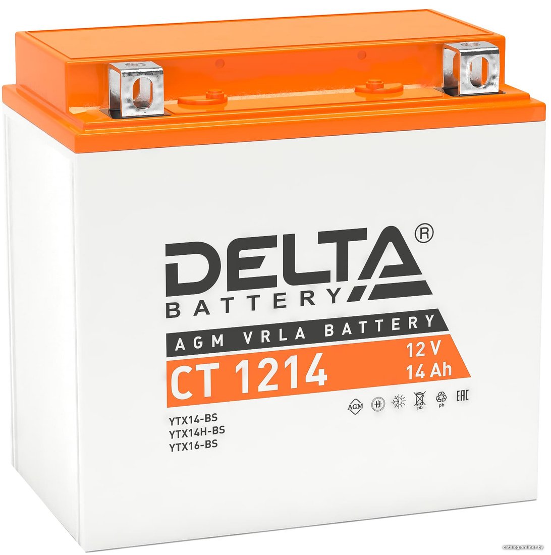 Мотоциклетный аккумулятор Delta CT 1214 12В/14Ач