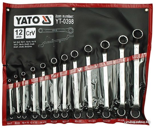 Набор ключей Yato YT-0398 (12 предметов)