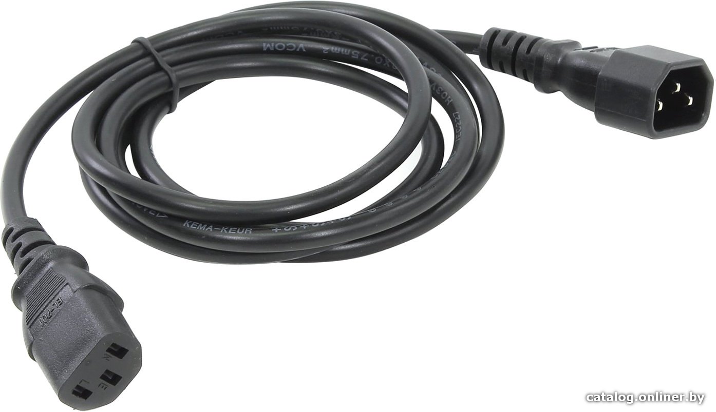 Кабель питания VCOM (CE001-CU0.75-1.8M) 1.8м, для ИБП IEC-320-C13-IEC-320-C14