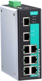 Switch управляемый резервируемый MOXA EDS-408A-T, 8 портов 10/100BaseT(X) , IP30, от -40 до 75°C, DIN-Rail